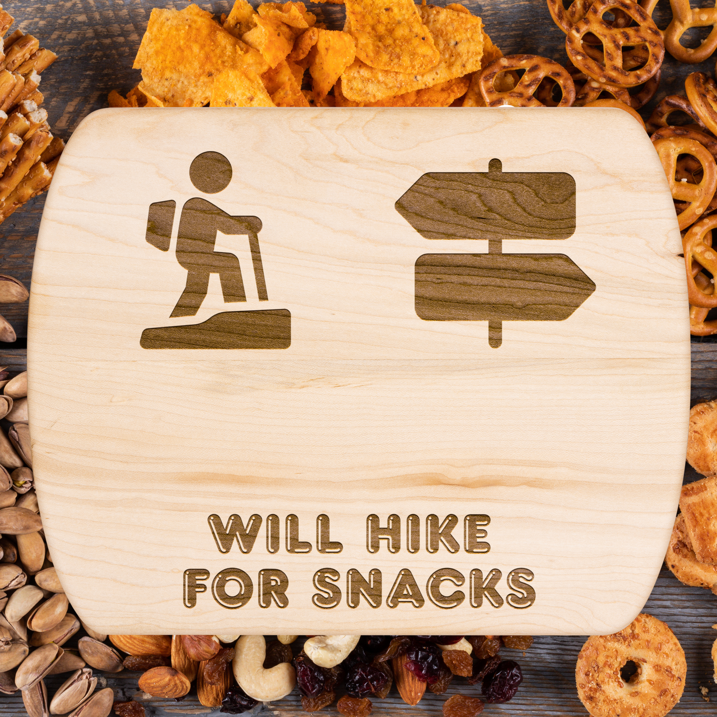 Unique Cutting Board Will Hike For Snacks
