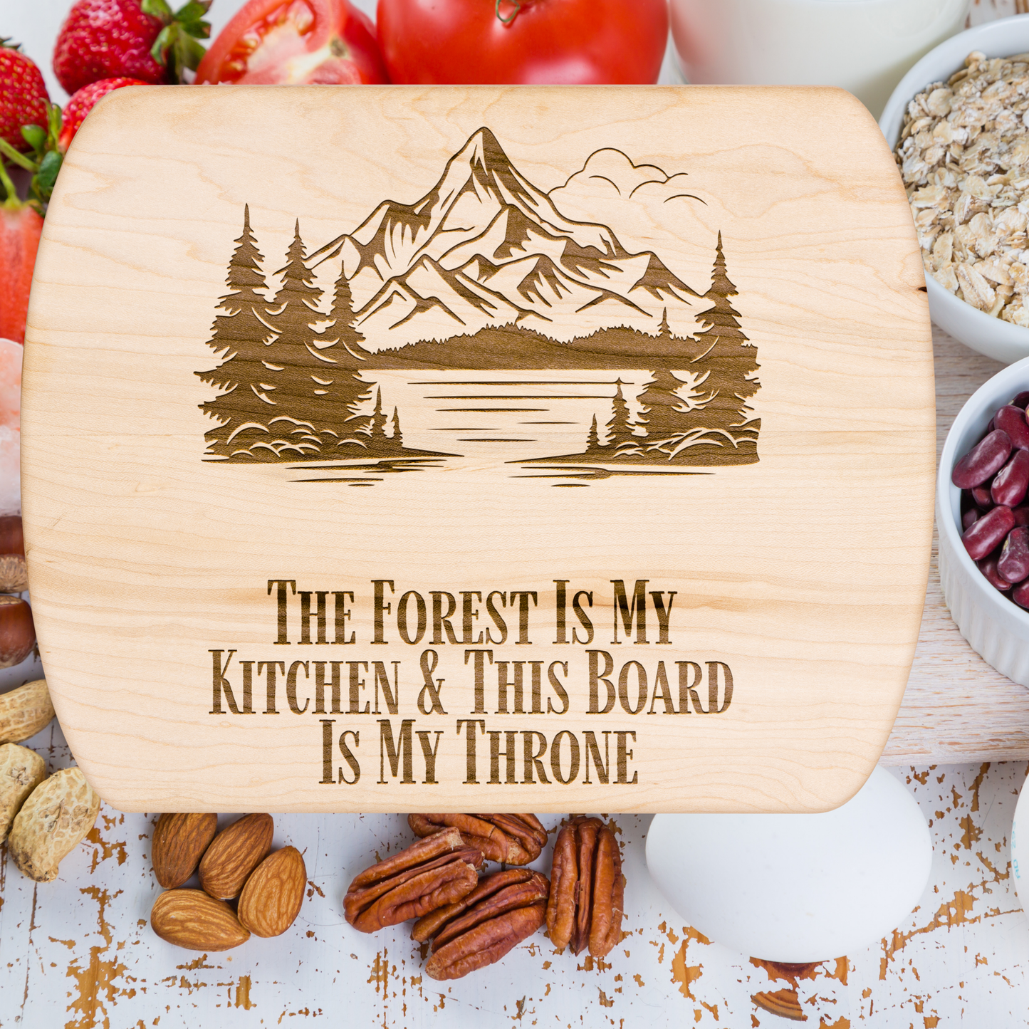 Unique Camping Cutting Board Forest Is My Kitchen