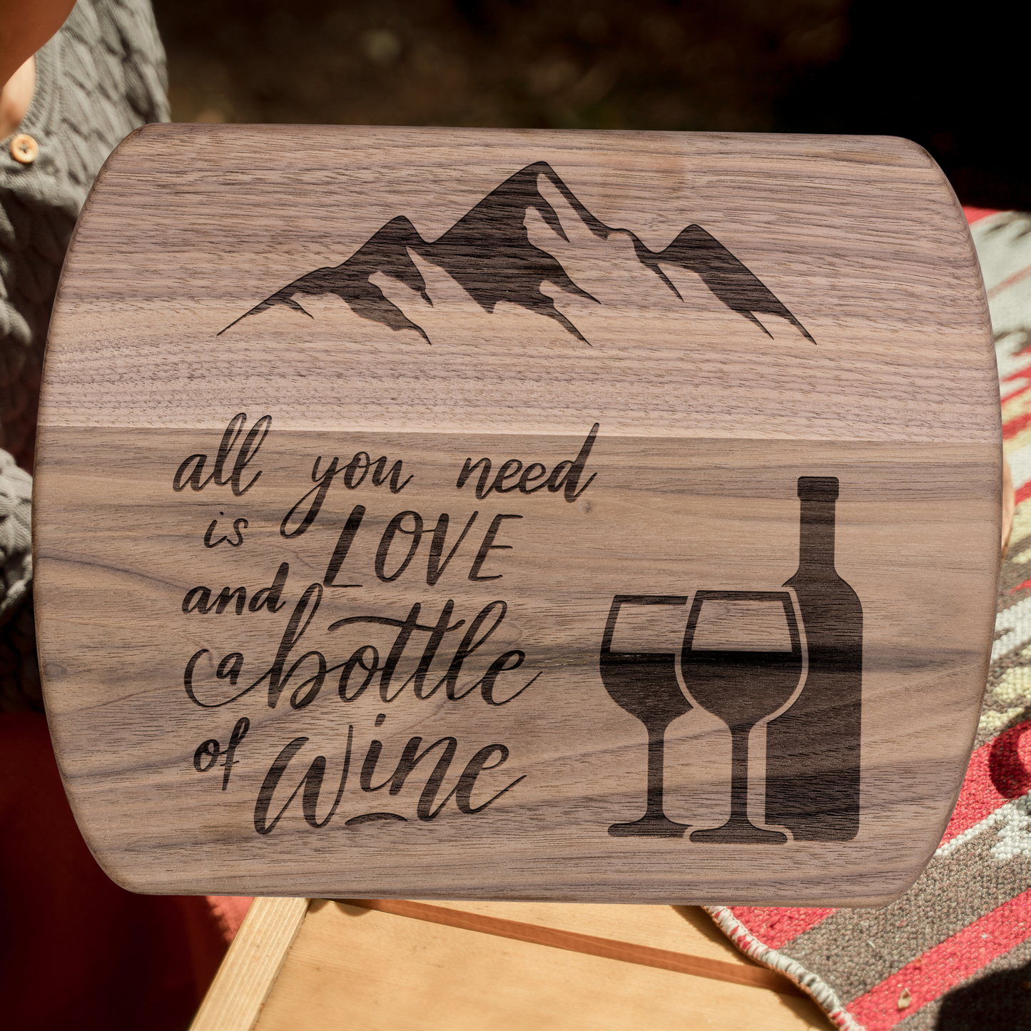 Funny Camping Cutting Board All You Need is Love