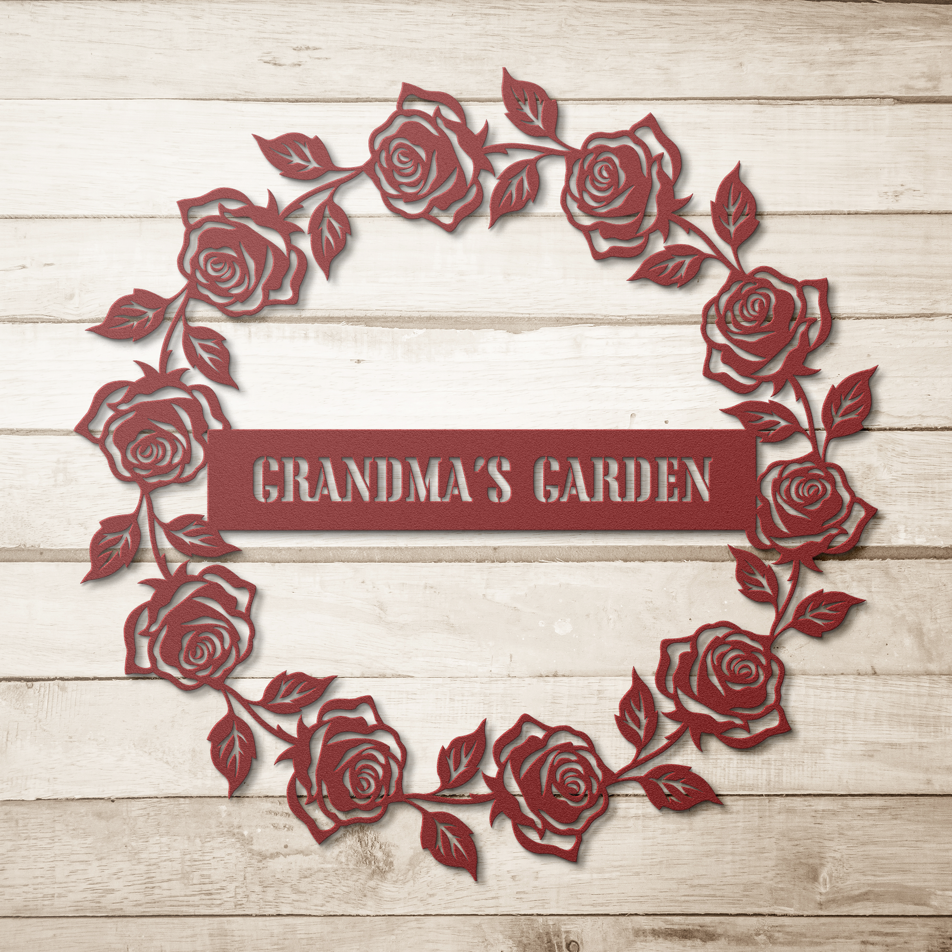 Personalized_Rose_Garden_Wreath_Sign_Red_Simple_Wood_BKGD_Mockup.png