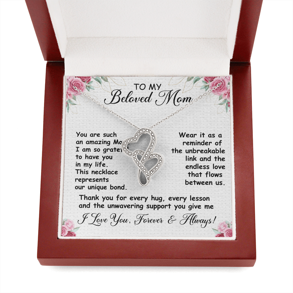 My Beloved Mom Heart-To-Heart Pendant Necklace You Are Such An Amazing Mom