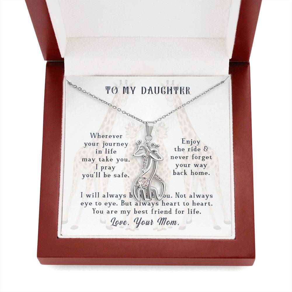 To My Daughter Necklace, Wherever Your Journey In Life May Take You - Necklace