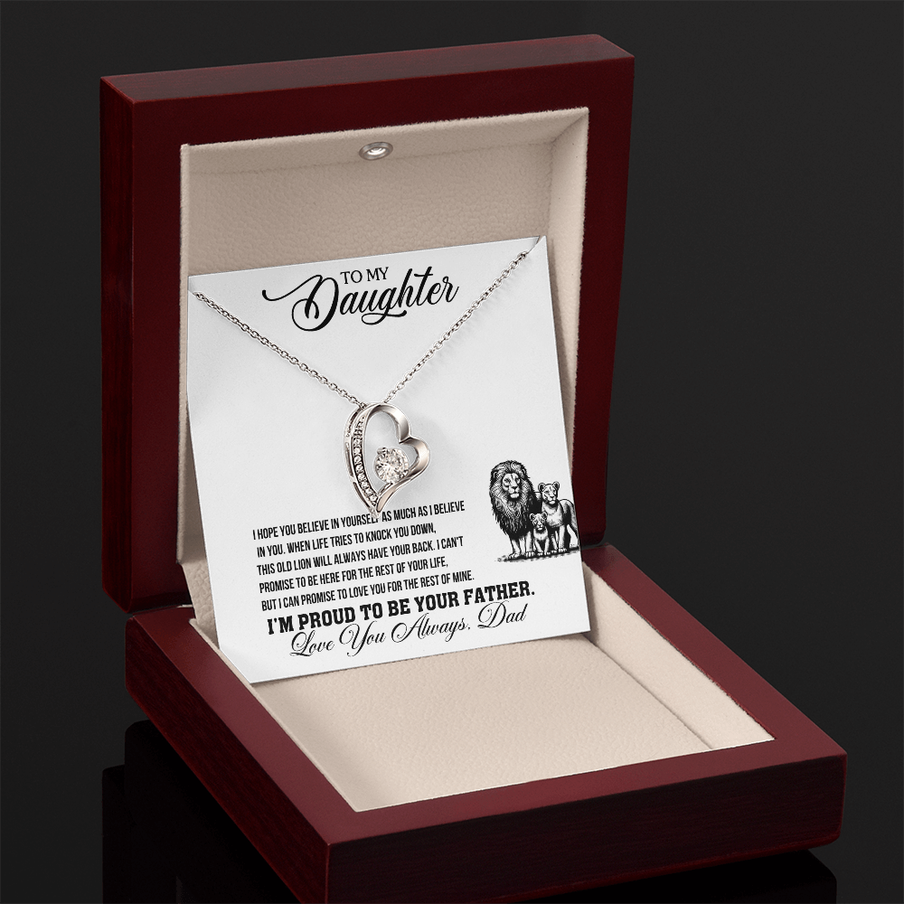 I Hope you Believe in Yourself Daughter From Dad Forever Love Necklace
