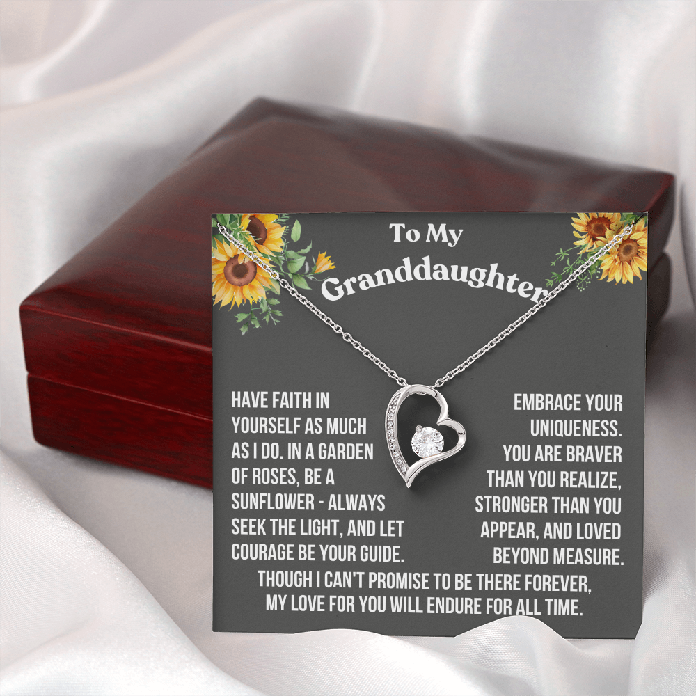 Granddaughter Have Faith In Yourself As Much As I Do Forever Love Necklace From Grandparent