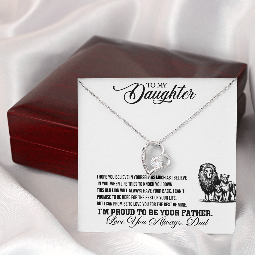 I Hope you Believe in Yourself Daughter From Dad Forever Love Necklace