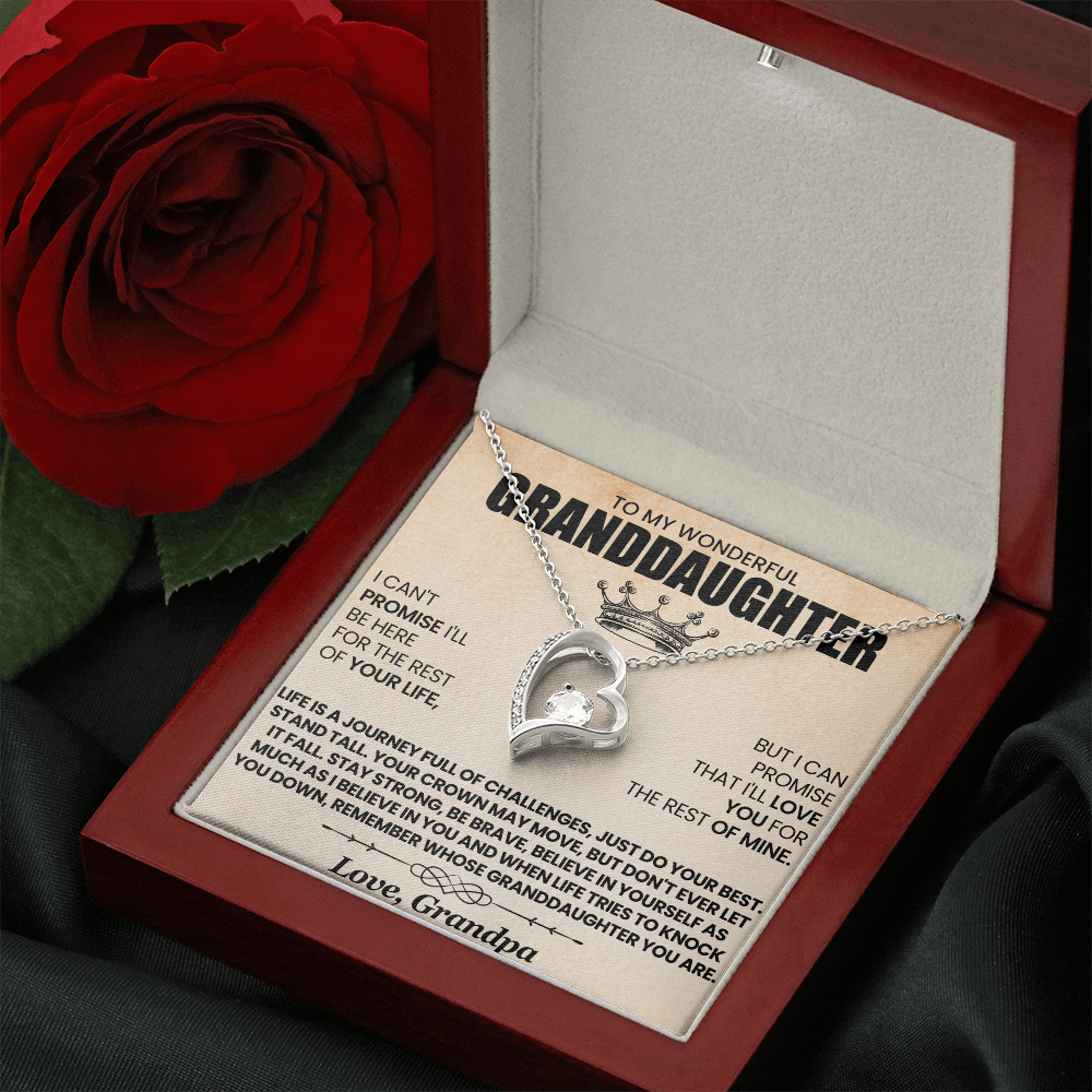 I Can't Promise I'll Be Here For The Rest Of Your Life Granddaughter From Grandpa Forever Love Necklace
