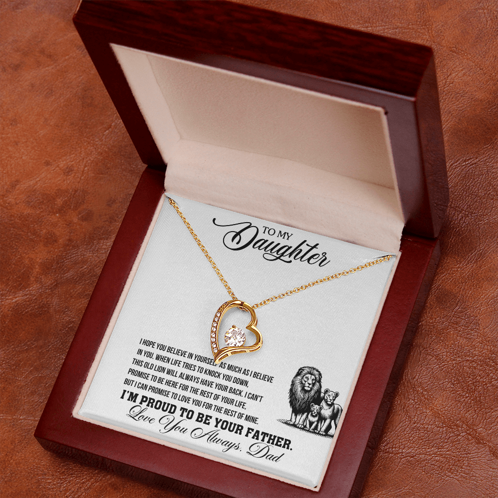 I Hope you Believe in Yourself Daughter From Dad Forever Love Necklace