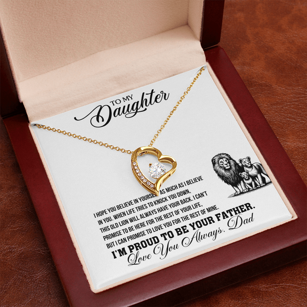 I Hope you Believe in Yourself Daughter From Dad Forever Love Necklace