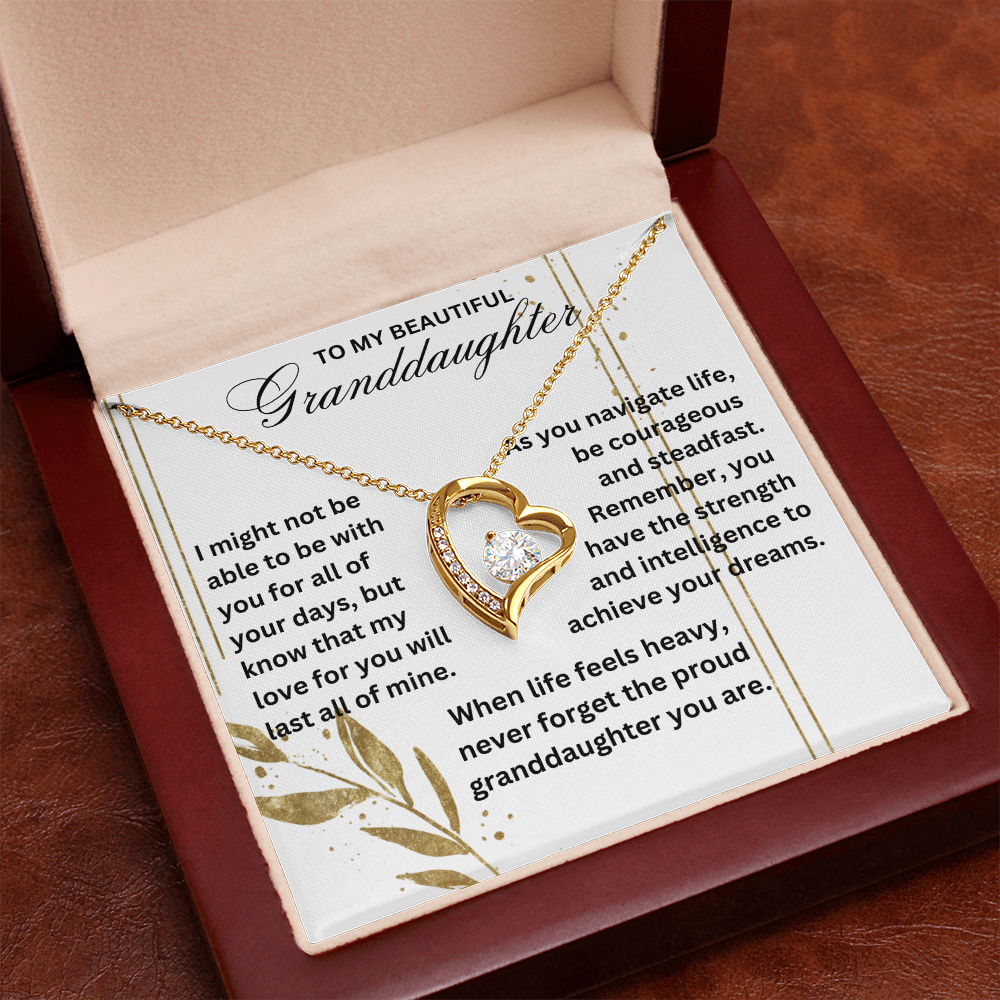 Granddaughter When Life Feels Heavy Never Forget Forever Love Necklace
