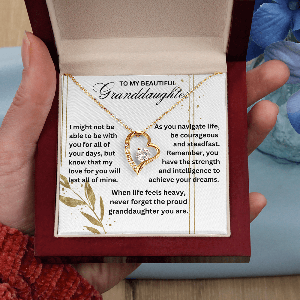 Granddaughter When Life Feels Heavy Never Forget Forever Love Necklace