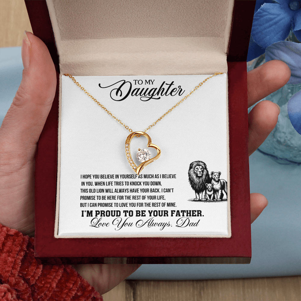 I Hope you Believe in Yourself Daughter From Dad Forever Love Necklace