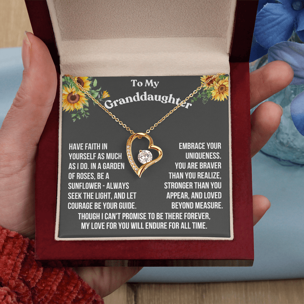Granddaughter Have Faith In Yourself As Much As I Do Forever Love Necklace From Grandparent