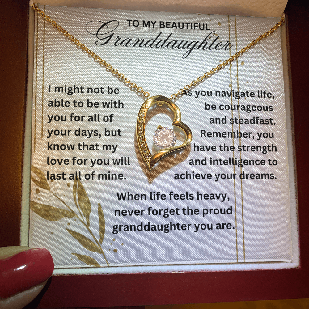 Granddaughter When Life Feels Heavy Never Forget Forever Love Necklace