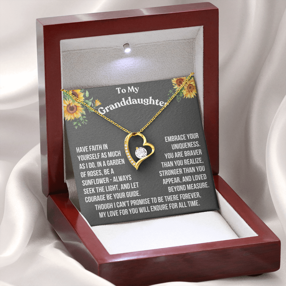 Granddaughter Have Faith In Yourself As Much As I Do Forever Love Necklace From Grandparent