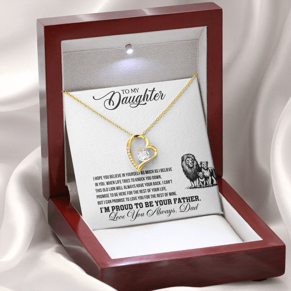 I Hope you Believe in Yourself Daughter From Dad Forever Love Necklace
