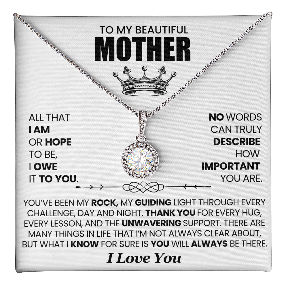 My Beautiful Mother Eternal Hope Necklace You've Been My Rock