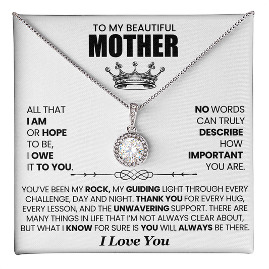 My Beautiful Mother Eternal Hope Necklace You've Been My Rock