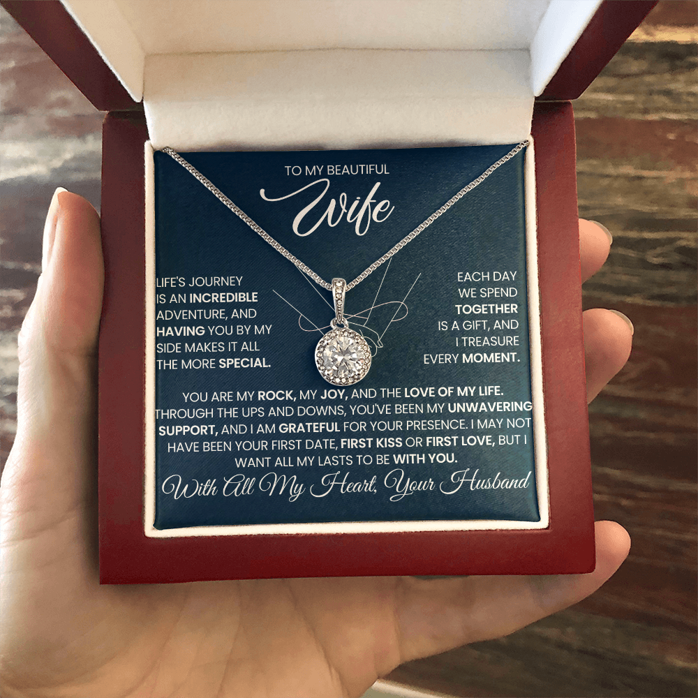 Beautiful Wife Incredible Adventure You are My Rock & The Love Of My Life Eternal Hope Necklace