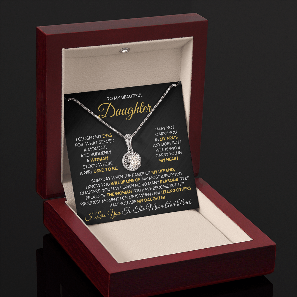 I Love You To The Moon And Back Eternal Hope Necklace For Daughter