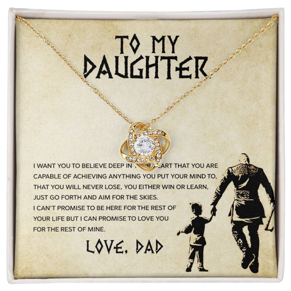 To My Daughter Necklace, You Will Never Lose