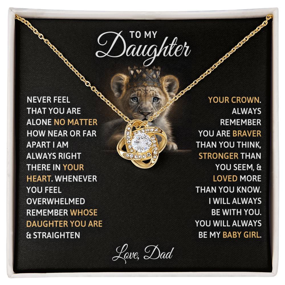 To My Daughter Necklace, You Will Always Be My Baby Girl