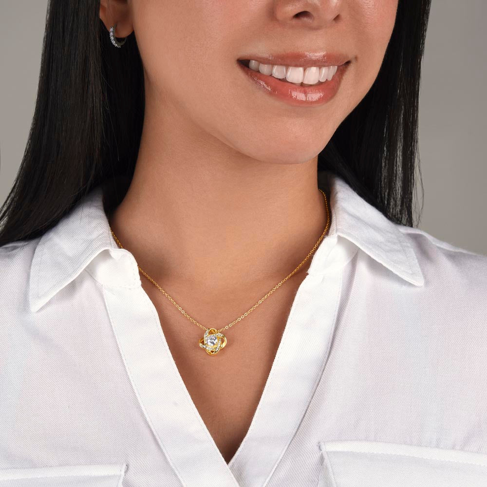 If I Had One Wish And A Second Wish Love Knot Necklace To Wife From Husband