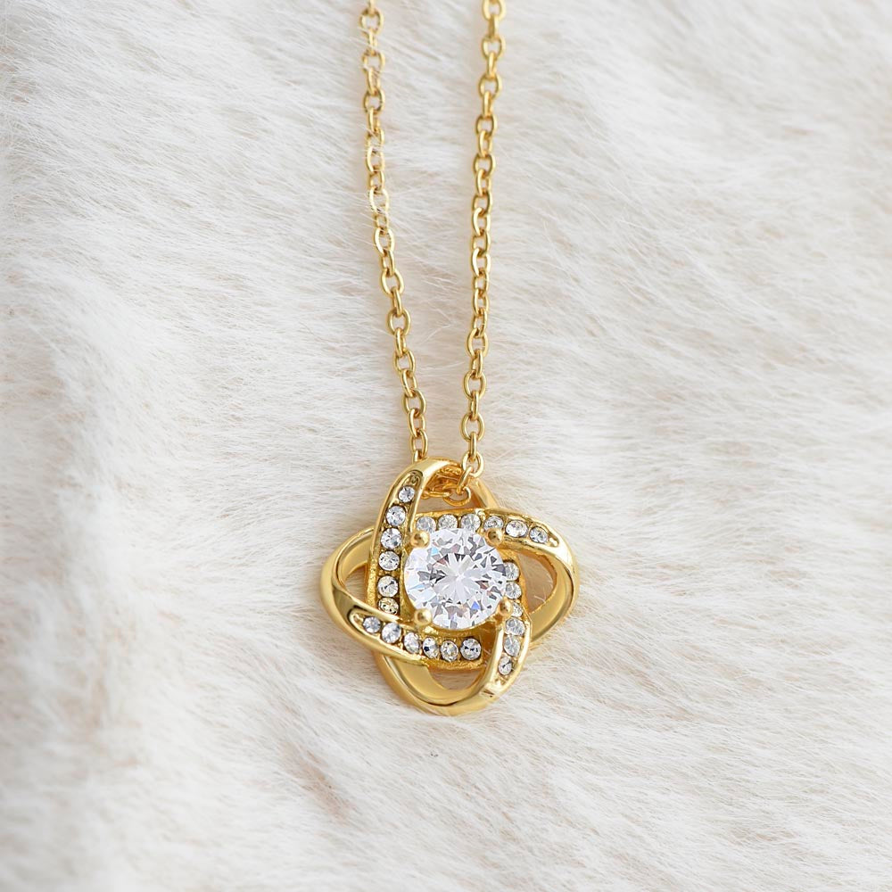 Daughter Never Forget That I Love You More Than You'll Ever Know Love Knot Necklace From Mom