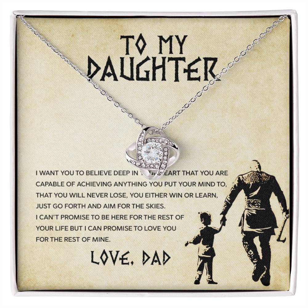 To My Daughter Necklace, You Will Never Lose