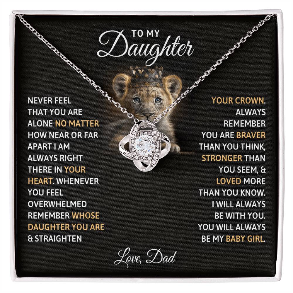 To My Daughter Necklace, You Will Always Be My Baby Girl