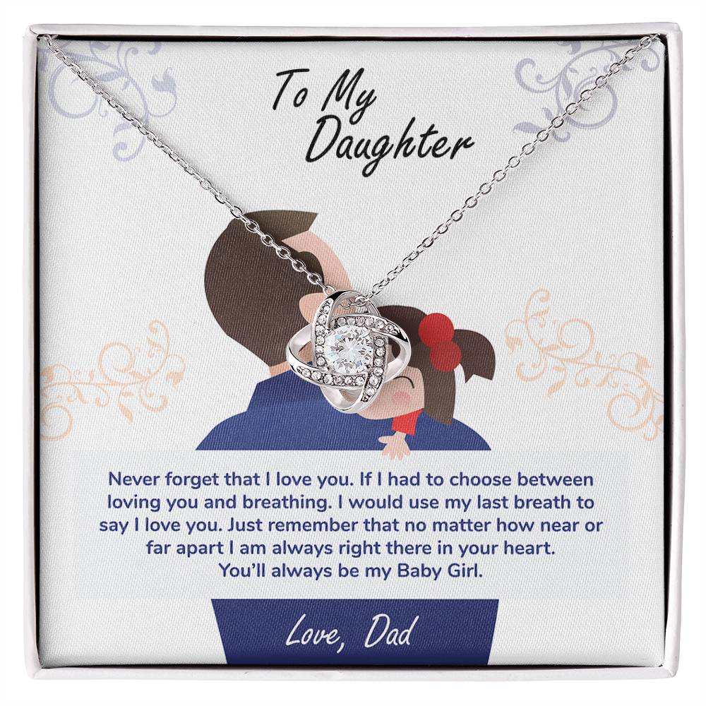 To My Daughter Necklace, You_ll Always Be My Baby Girl