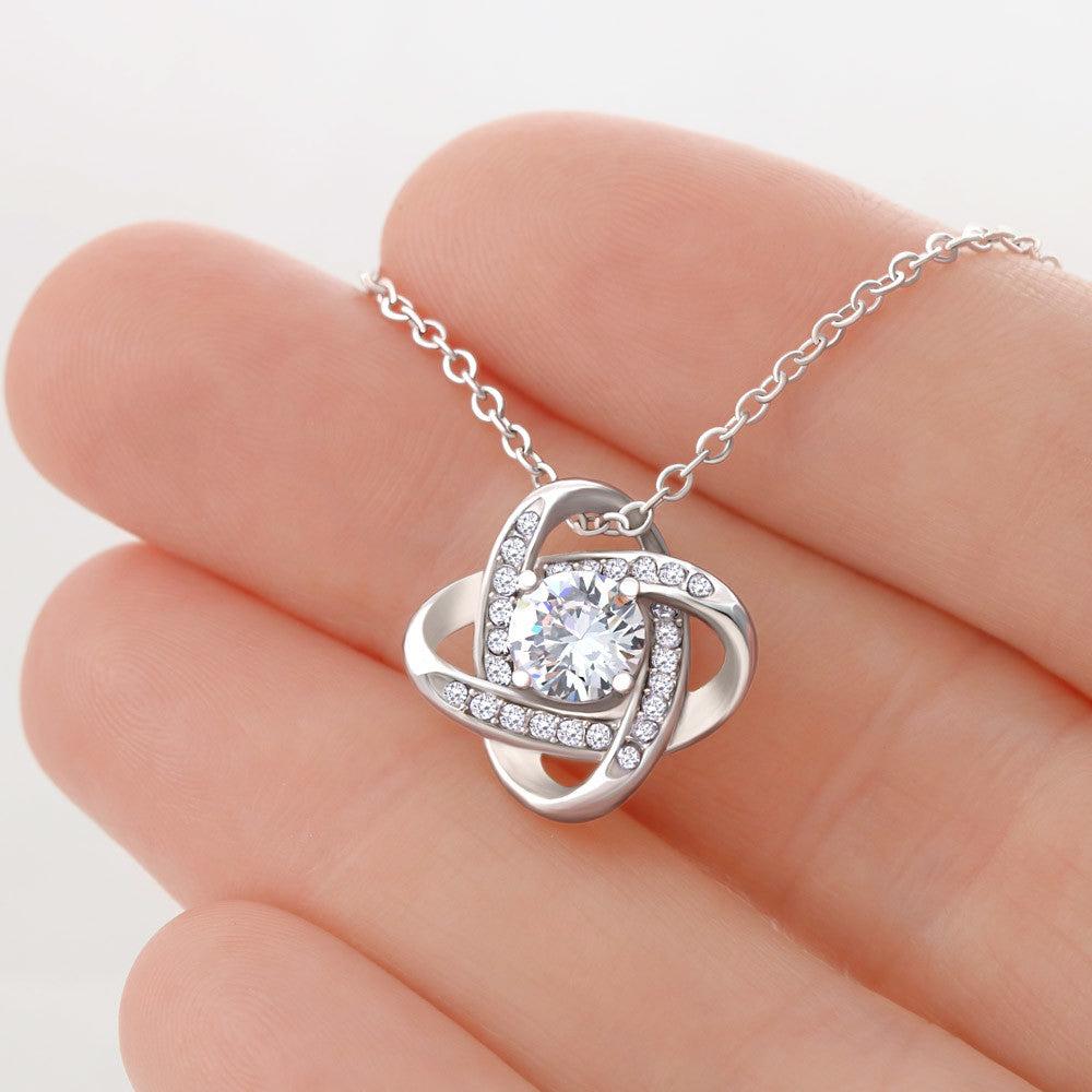 Daughter Never Forget That I Love You More Than You'll Ever Know Love Knot Necklace From Mom