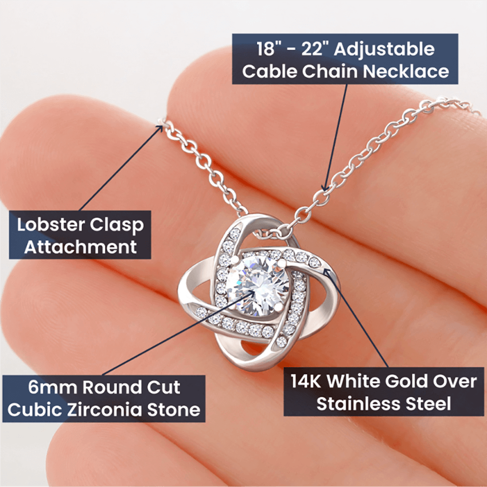 If I Had One Wish And A Second Wish Love Knot Necklace To Wife From Husband
