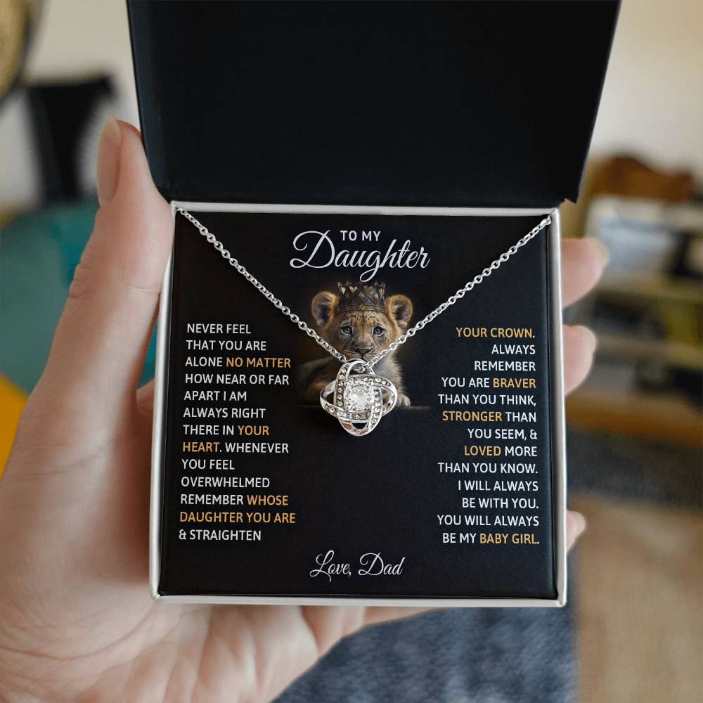 To My Daughter Necklace, You Will Always Be My Baby Girl