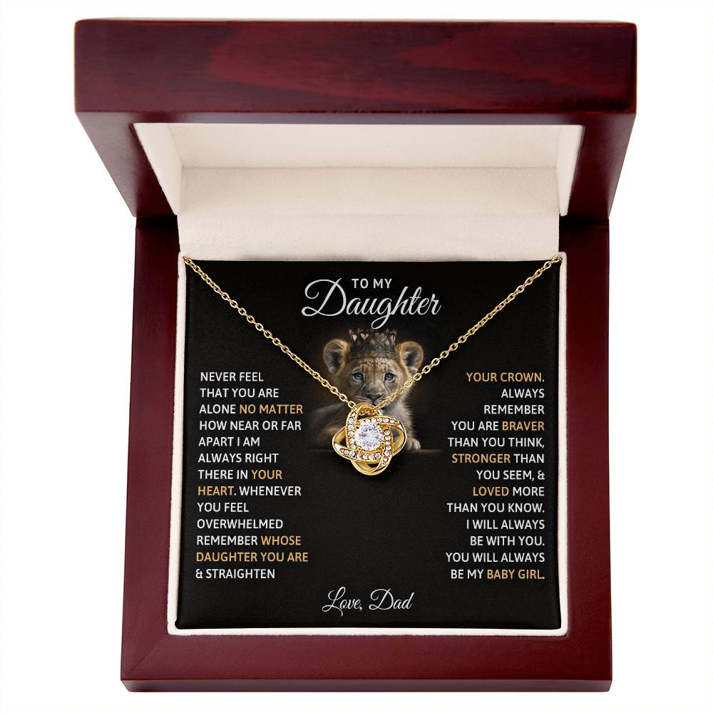 To My Daughter Necklace, You Will Always Be My Baby Girl