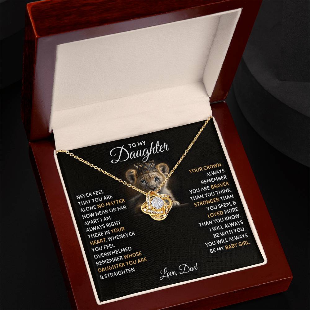 To My Daughter Necklace, You Will Always Be My Baby Girl