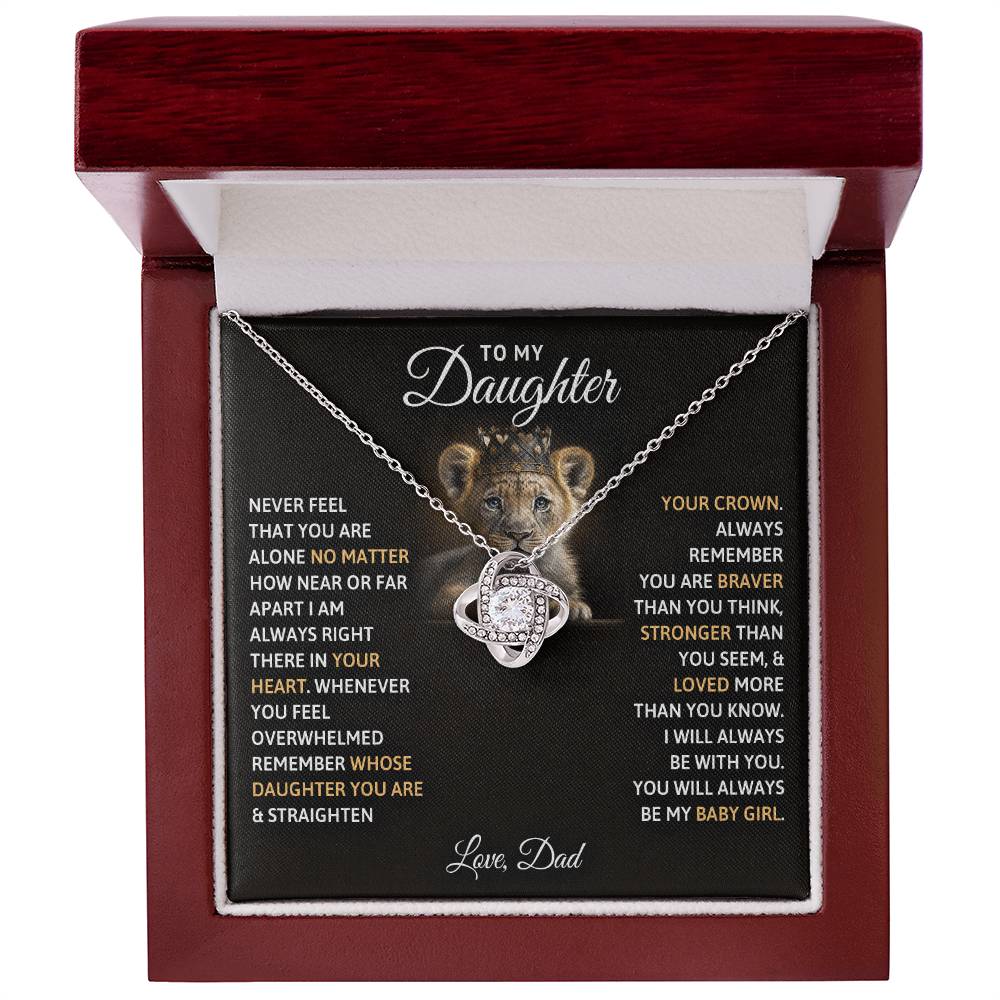 To My Daughter Necklace, You Will Always Be My Baby Girl