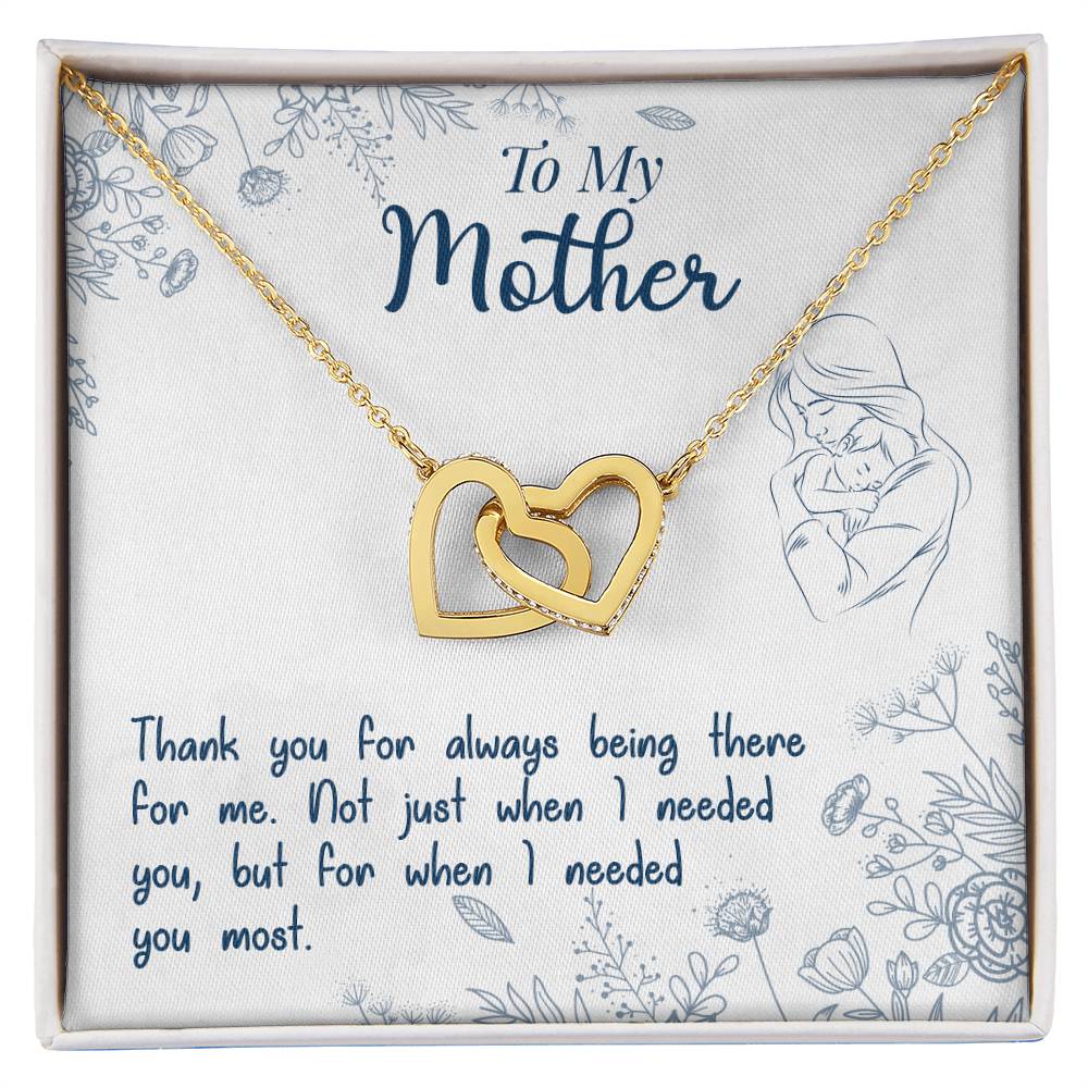To My Mother Necklace, Thank You For Always Being There