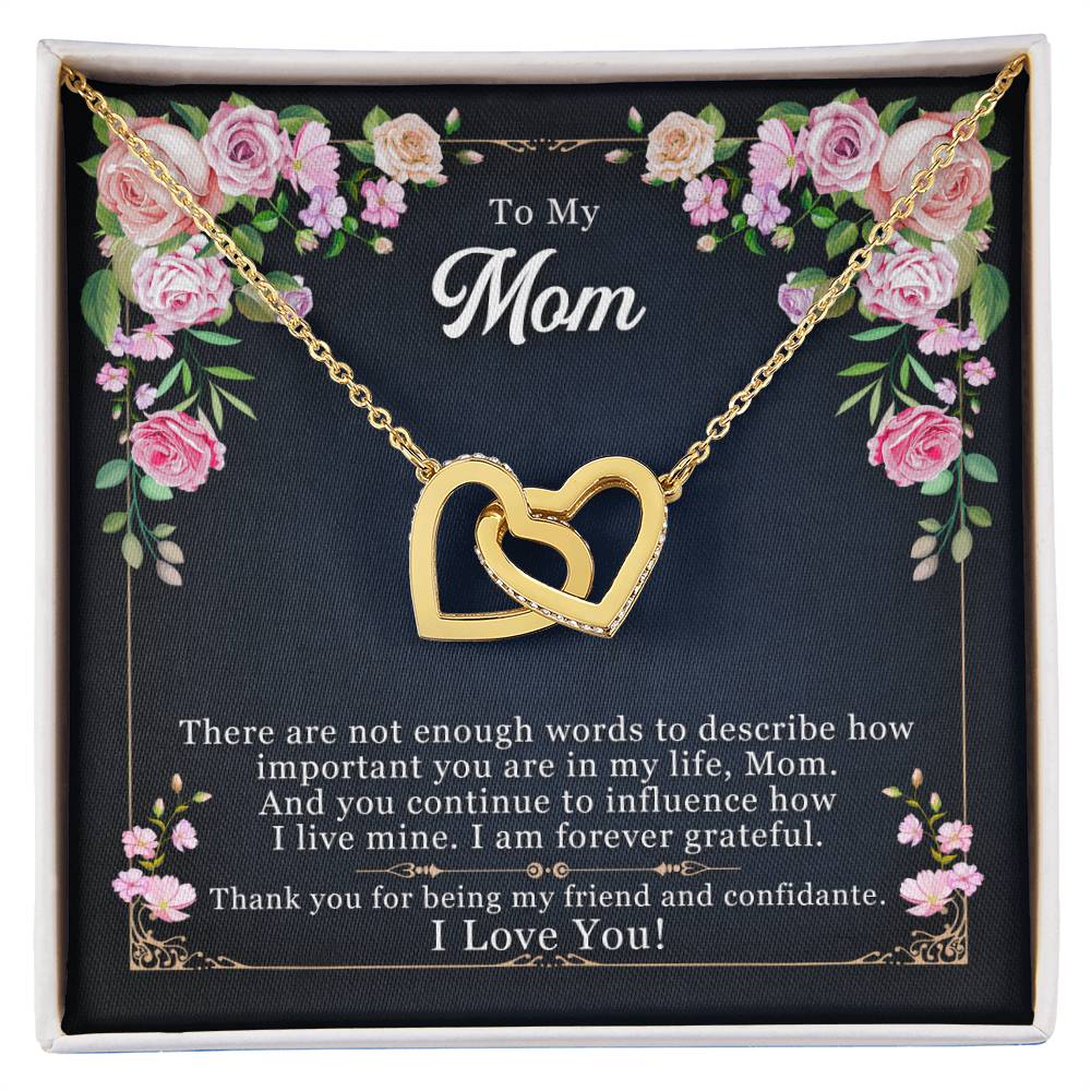 To My Mom Necklace, Thank You For Being My Friend