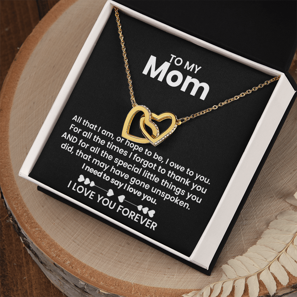 Mom Interlocking Hearts Necklace – “All That I Am”