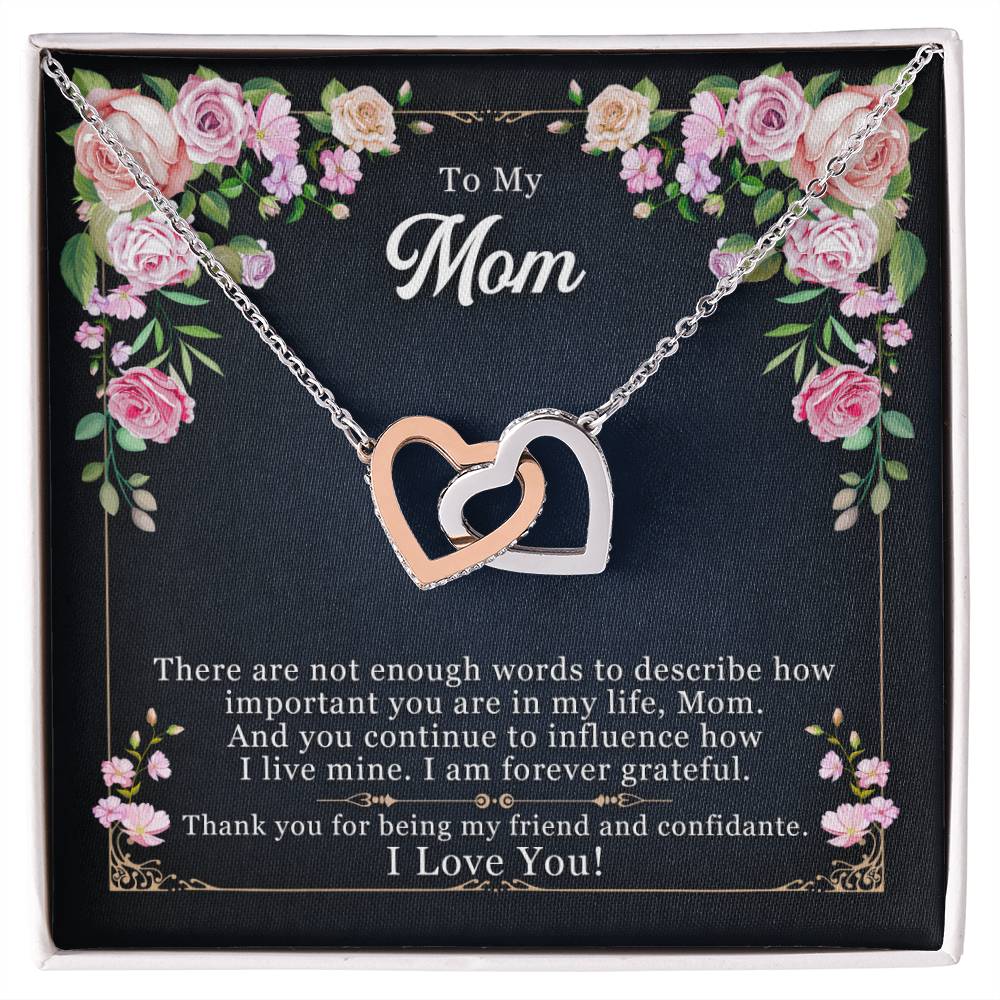 To My Mom Necklace, Thank You For Being My Friend
