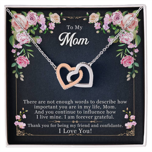 To My Mom Necklace, Thank You For Being My Friend