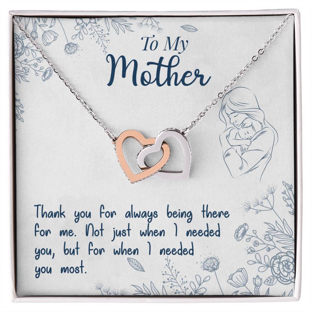To My Mother Necklace, Thank You For Always Being There