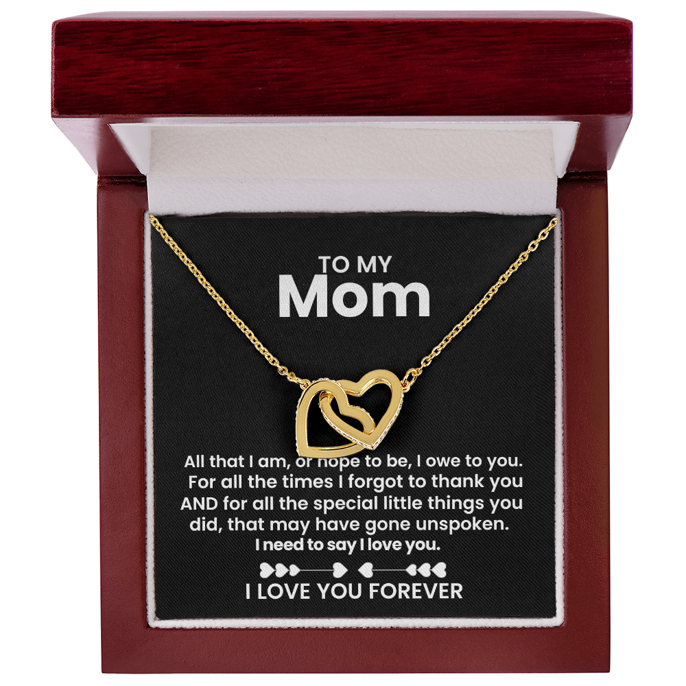 Mom Interlocking Hearts Necklace – “All That I Am”