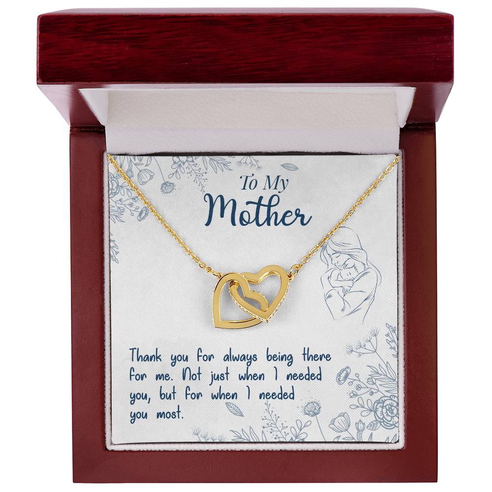 To My Mother Necklace, Thank You For Always Being There