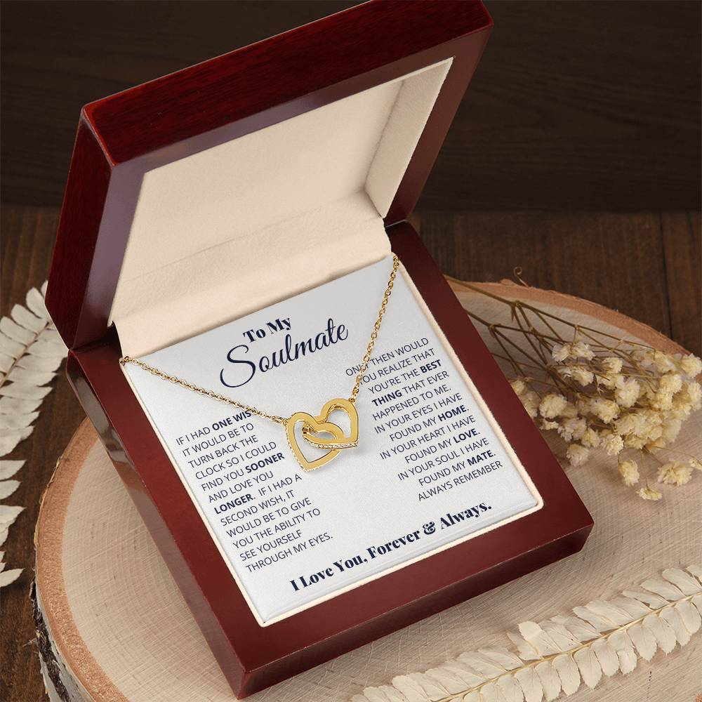 To My Soulmate Necklace, I Love You, Forever & Always