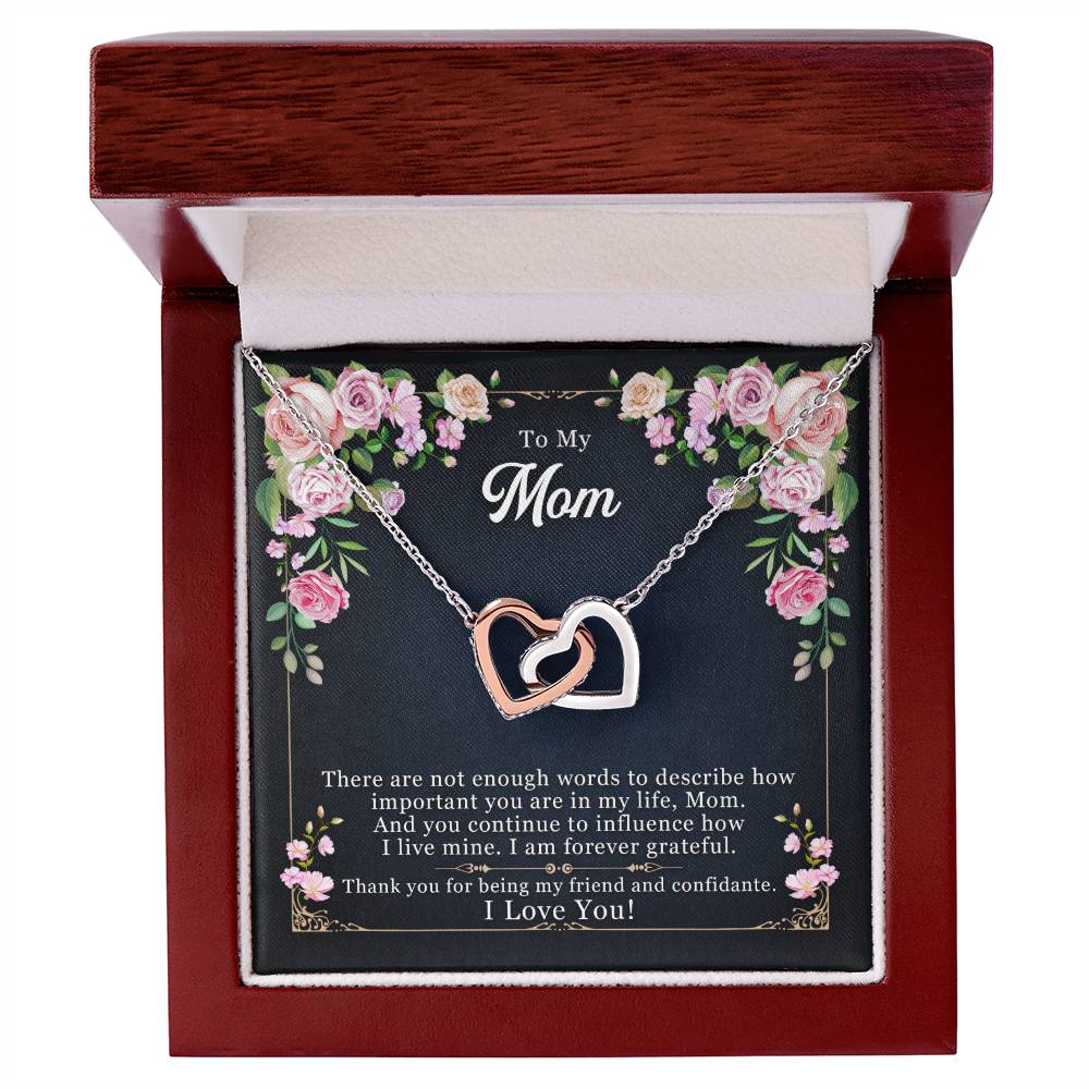 To My Mom Necklace, Thank You For Being My Friend