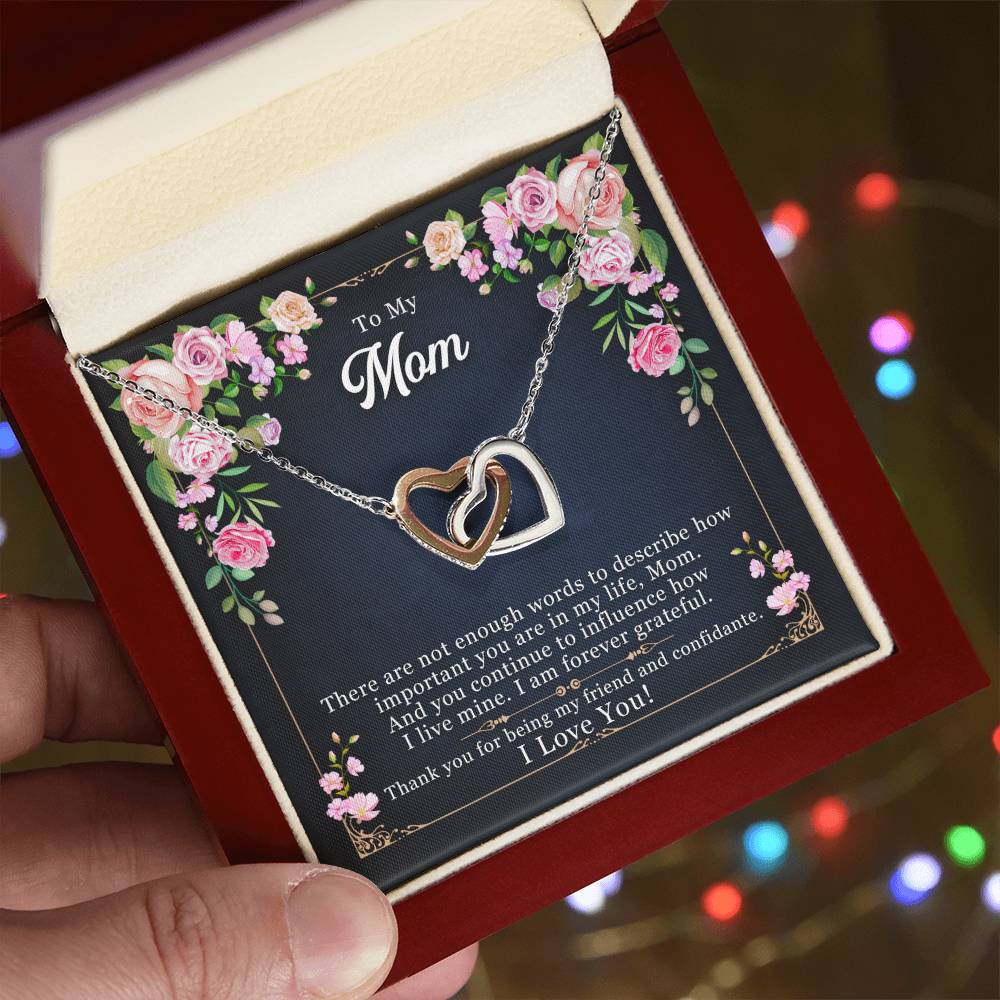 To My Mom Necklace, Thank You For Being My Friend