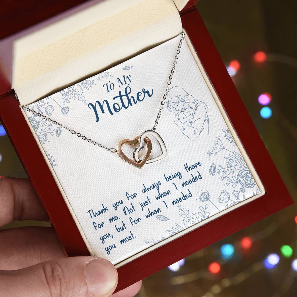 To My Mother Necklace, Thank You For Always Being There
