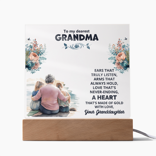 Keepsake Acrylic Plaque  - To my Dearest Grandma