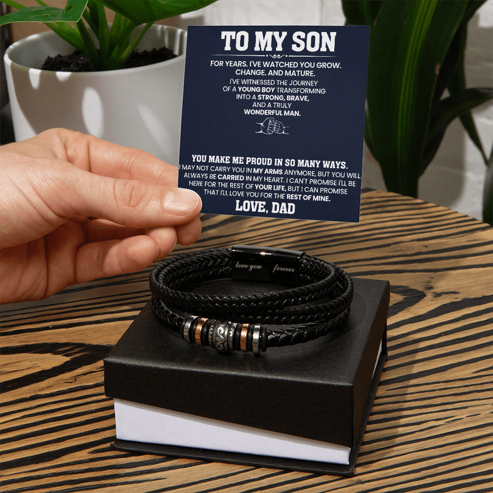 You Make Me Proud In So Many Ways Love You Forever Bracelet To Son From Dad